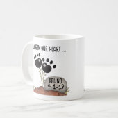 Mug Fleurs Empreintes de pattes Mémoire Pet Perdre (Devant gauche)