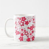 Mug Fleurs en papier rouges et blanches (Gauche)