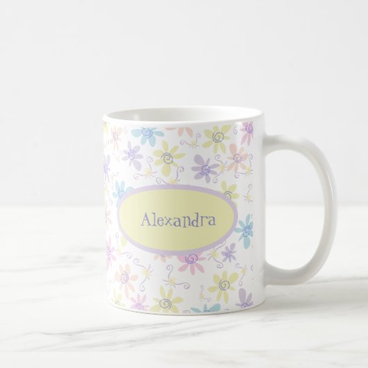 Mug Fleurs en pastel lunatiques (Droite)