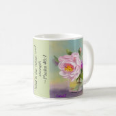 Mug Fleurs en verre Écriture d'encouragement JW (Devant droit)