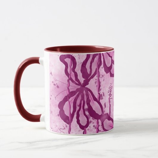 Mug Fleurs encrées rose (Gauche)