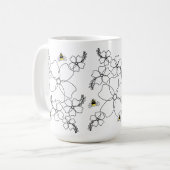 Mug Fleurs et bourdons dans un style minimaliste (Devant gauche)