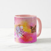 MUG FLEURS ET BUTTERFLITS BLANCS (Devant droit)