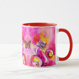 MUG FLEURS ET BUTTERFLITS BLANCS