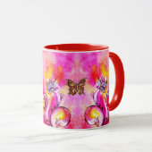 MUG FLEURS ET BUTTERFLITS BLANCS (Devant droit)