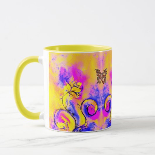 MUG FLEURS ET BUTTERFLITS BLANCS (Gauche)
