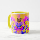 MUG FLEURS ET BUTTERFLITS BLANCS (Devant gauche)