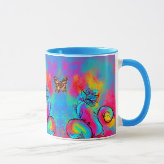 MUG FLEURS ET BUTTERFLITS BLANCS (Droite)