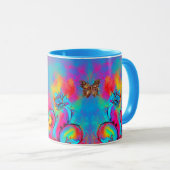 MUG FLEURS ET BUTTERFLITS BLANCS (Devant droit)