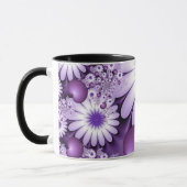 Mug Fleurs et cœurs abstraits de l'amour naissant Frac (Gauche)