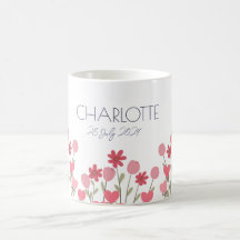 Fleurs et Coeurs roses Anniversaire