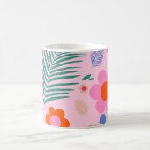 Mug Fleurs Et Feuilles 02 Rose Floral (Centre)