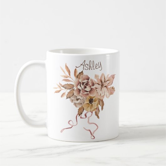 Mug Fleurs et Feuilles d'automne (Gauche)