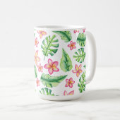 Mug Fleurs Et Feuilles De Style Tropical (Devant droit)