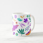Mug Fleurs et Feuilles modernes mignons (Devant droit)