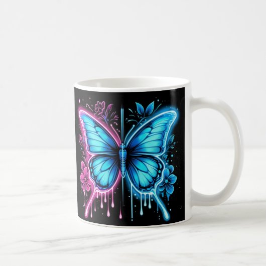 Mug Fleurs et fleurs complexes : un papillon capricieu (Droite)