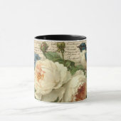 Mug fleurs et oiseau vintage (Centre)