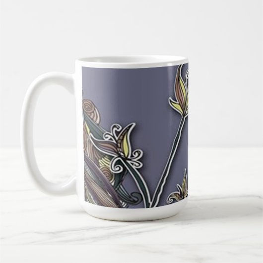 Mug Fleurs et ondulations (Gauche)