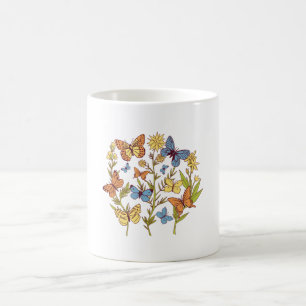 Mug Fleurs et papillons