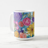 Mug Fleurs et papillons (Devant gauche)