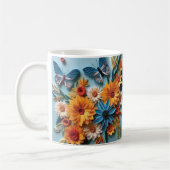 Mug Fleurs et papillons imprimés 3D (Gauche)