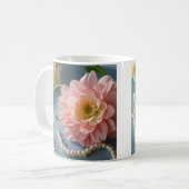 Mug Fleurs et perles élégantes (Devant gauche)