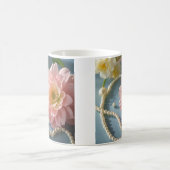 Mug Fleurs et perles élégantes (Centre)