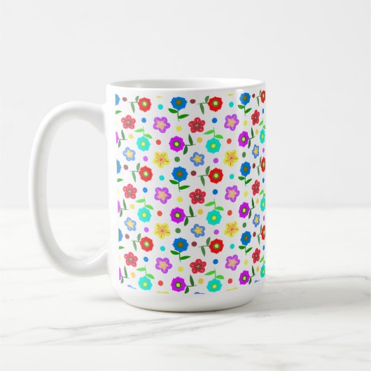 Mug Fleurs et Pois (Gauche)