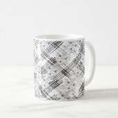 Mug Fleurs et rayures monogrammes chic (Devant droit)