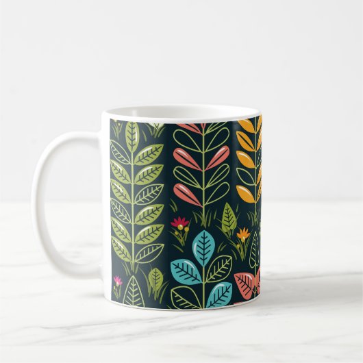 Mug Fleurs éternelles : Élégance florale tirée à la ma (Gauche)