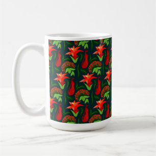 Mug Fleurs Exotiques Colorées Motif de Feuilles