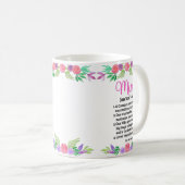 Mug Fleurs Fête des mères Définition Cadeau pour Mimi (Devant droit)