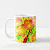 Mug Fleurs Feuilles Branche de Rosier à fleurs ruban r (Gauche)