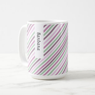 Mug Fleurs Fleur Fleur Violet Aquarelle Chic Stripes