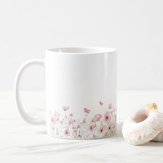 Mug fleurs fleurs (Avec donut)