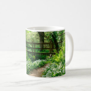 Mug Fleurs   Fleurs sauvages blancs en forêt