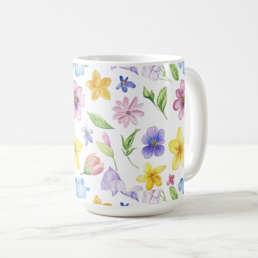 Mug Fleurs Floral Pattern Sublimation-95651 (Devant droit)