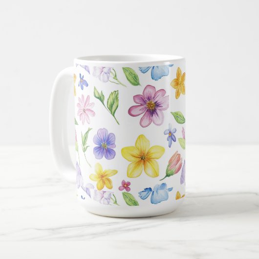 Mug Fleurs Floral Pattern Sublimation-95651 (Devant gauche)