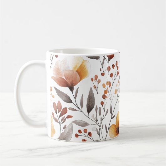 Mug Fleurs Floral Pattern Sublimation-95653 (Gauche)