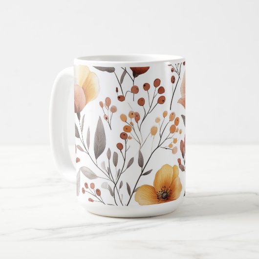 Mug Fleurs Floral Pattern Sublimation-95653 (Devant gauche)