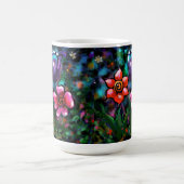 Mug Fleurs florales blanches bleu rose (Centre)