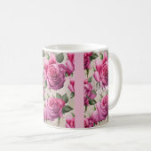 Mug Fleurs florales de belles roses roses roses person (Devant droit)