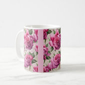 Mug Fleurs florales de belles roses roses roses person (Devant gauche)
