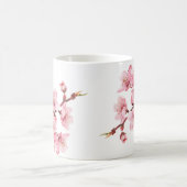 Mug Fleurs florales de cerisier rose blanc (Centre)