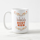Mug Fleurs florales de la meilleure maman du monde (Gauche)