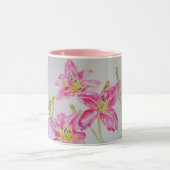 Mug Fleurs florales de Lily rose chic de Shabby En vic (Centre)