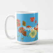 Mug Fleurs florales de pavot orange Boug (Gauche)