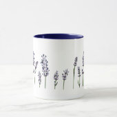 Mug Fleurs florales pourpres de Lavendar | en pastel (Centre)