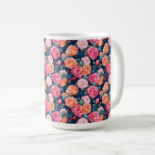 Mug Fleurs florales roses Motif-80037 (Devant droit)