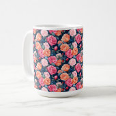 Mug Fleurs florales roses Motif-80037 (Devant gauche)